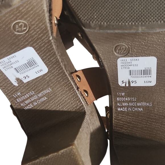 Lane Bryant Sandals Women's 11W NWT Brown Platform Cognac - Picture 3 of 3